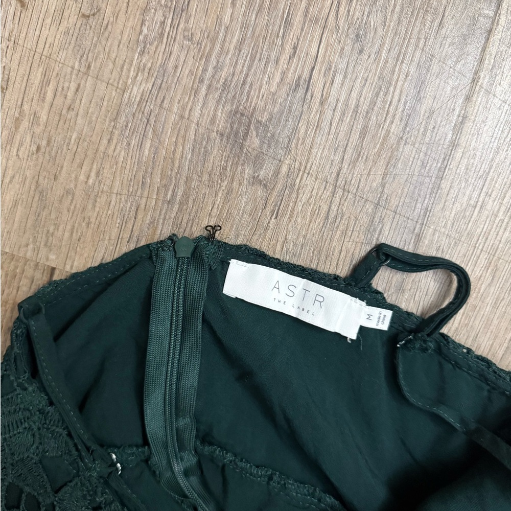 ASTR The Label • Green Lace A-Line Midi Dress - Picture 11 of 16